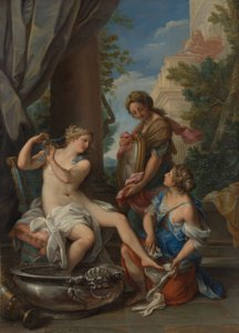 Bathsheba vid hennes bad, ca. 1700.