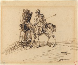 Ryttare med bonde av Giuseppe Bernardino Bison