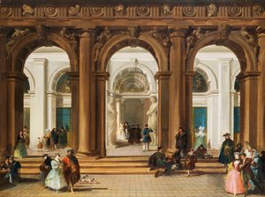 Ingången till Biblioteca Marciana, Venedig,