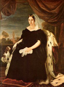 Porträtt av Maria Antonietta av Toscana av Giuseppe Bezzuoli