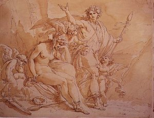 Bacchus och Ariadne, 1780 (bläck & tvätt på papper)