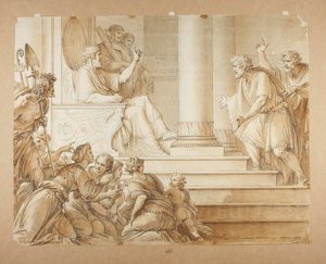 Moses konfronterar farao av Giuseppe Cades