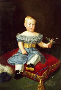 Porträtt av prins Louis, Bourbon-Two Sicilies, greve av Aquila som barn (Neapel
