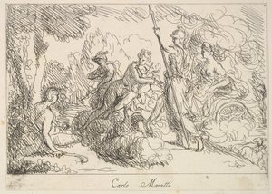 Gudar och gudinnor i ett landskap, 1740-1802.