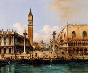 Markusplatsen i Venedig (olja på duk)
