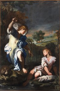 Tobias och ängeln (olja på duk)