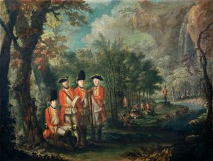 The 25th Regiment of Foot in Menorca (Menorca), c.1771 (olja på duk) av Giuseppe Chiesa
