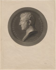 Alessandro Manzoni av Giuseppe Cornienti, after Gaetano Monti
