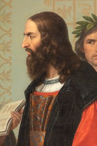 Ludovico il Moros hov, detalj med Leonardo Da Vinci