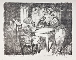 Vid bordet, ca 1907 (litho)
