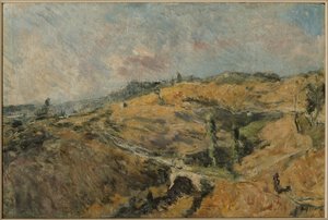 Toskanskt landskap - Le Caldire (olja på panel)