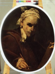 ""Självporträtt"" (Självporträtt) Målning av Giuseppe Maria Crespi (1665-1747) cirka 1700 Pushkin Museum, Moskva av Giuseppe Maria Crespi