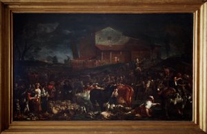 Mässan i Poggio a Caiano i Toscana, Italien av Giuseppe Maria Crespi