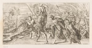 Aeneas flyg med sin familj från Troje Rädda Aeneas från fiendens förälders axlar (titel på objekt) Omzwervingen van Aeneas (serietitel) L