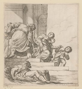 Drottning Vashti är landsförvisad av Giuseppe Maria Mitelli