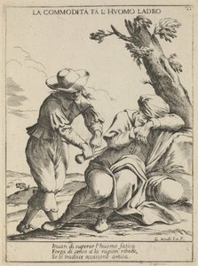 Möjlighet gör en tjuv. Tröst gör en tjuv, 1678 av Giuseppe Maria Mitelli