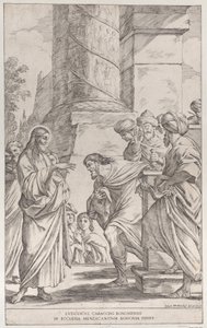 Plåt 1: Matteus kallelse, 1678. av Giuseppe Maria Mitelli
