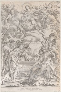 Plåt 3: Jungfruns antagande, 1678. av Giuseppe Maria Mitelli