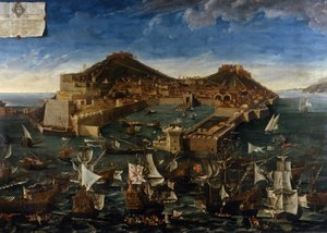 Portoferraio (Elba) (Elba), målning av G.M. Terreni