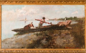 Avresa från Cavallino (oljemålning på duk)