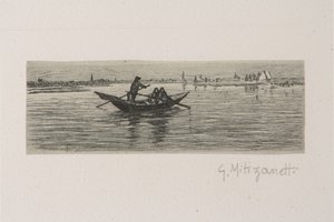 Båtsmannen (etsning på vitt papper)