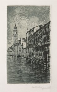 Venedig (etsning och akvatint på vitt papper)