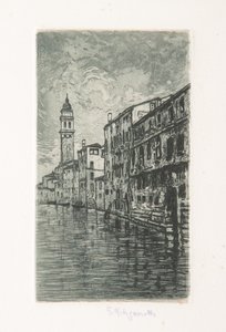 Venedig (etsning och akvatint på vitt papper)