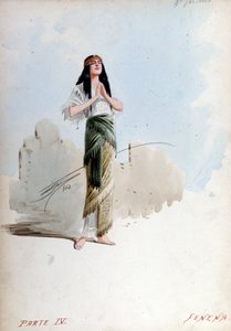 Fenena kostym av Giuseppe Palanti (1881-1946) i opera av Giuseppe Verdi (1813 - 1901), Nabucco först kallad Nabucodonosor Museum of the Scala