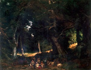 Skog, målad av Giuseppe Palizzi