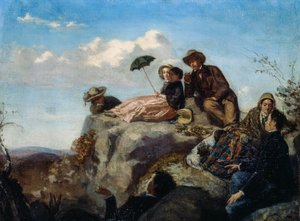Picknick (olja på duk)
