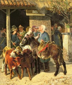 Kalvhandlaren av Giuseppe Palizzi