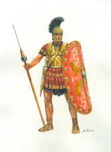 Antikens Rom: en soldat i pretoriangardet - Praetoriangardet - Illustration av Giuseppe Rava av Giuseppe Rava