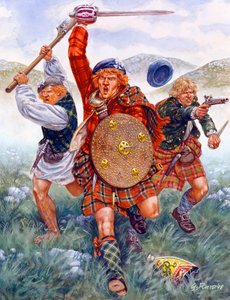 Det sista jakobitiska upproret: Highlanders anfall vid slaget vid Culloden 1746 av Giuseppe Rava