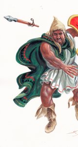 Thrakisk Peltast av Giuseppe Rava