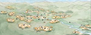 Kriget i Indokina: Plan över slaget vid Dien Bien Phu (Dien-Bien-Phu) mellan den franska armén och den vietnamesiska från november 1953 till maj 1954 - Första Indokinakriget: karta över slaget vid Dien Bien Phu mellan den franska unionens franska expeditio