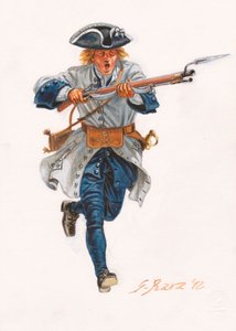 Spanska tronföljdskriget: Fransk soldat i slaget vid Denain, 24 juli av Giuseppe Rava