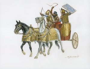 Krigsvagn cananeen 15:e århundradet AC av Giuseppe Rava