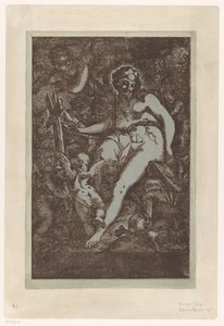 Maria Magdalena in de wildernis av Giuseppe Scolari (circle of)