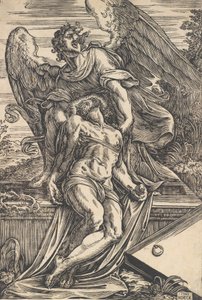 Den döde Kristus stödd av en ängel, 1582.