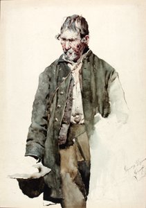 Studie av en gammal man, sent 1800-tidigt 1900-tal.