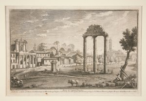 Del av Campo Vaccino (del av Campo Vaccino) av Giuseppe Vasi