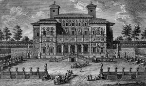 Kasinot och Villa Borghese, nära Rom, 1700-talet.