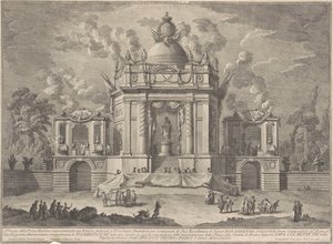 Prima Macchina för Chinea 1771: Asclepius tempel, 1771. av Giuseppe Vasi