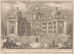 The Seconda Macchina for the Chinea of 1766: A Theatre for Athletic Games av Giuseppe Vasi, after Giuseppe Palazzi, after Paolo Posi