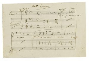 Autograf: Opera Ernani, Finalarie Solingo, errante e misero. Början av 1840-talet