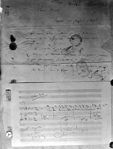 Korrespondens skriven av Giuseppe Verdi