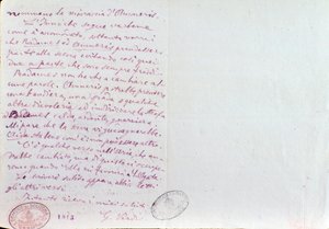 Handskrivet brev från Giuseppe Verdi till Aida librettos författare Antonio Ghislanzoni