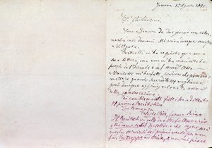 Handskrivet brev från Giuseppe Verdi till Aida librettos författare Antonio Ghislanzoni av Giuseppe Verdi