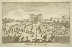 Villa Lappeggi, från Views of Toscany, publicerad c.1744-57 av Giuseppe Zocchi