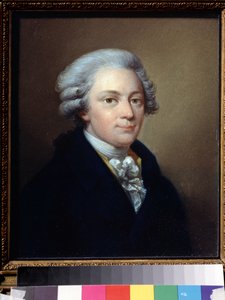 ""Porträtt av kompositören Wolfgang Amadeus Mozart (1756-1791)"" Målning av Jozef Grassi (1757-1838) cirka 1783 State Central Glinka Museum of Music, Moskva